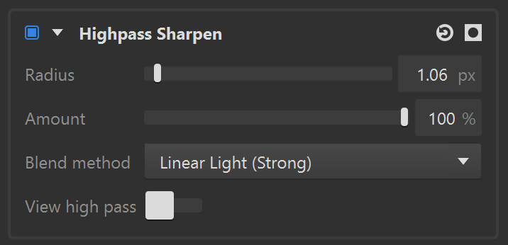 New Release: Imerge Pro 3 Highpass sharpen toolbar in Imerge Pro 3