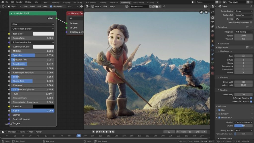 Blender interface Blender editing software