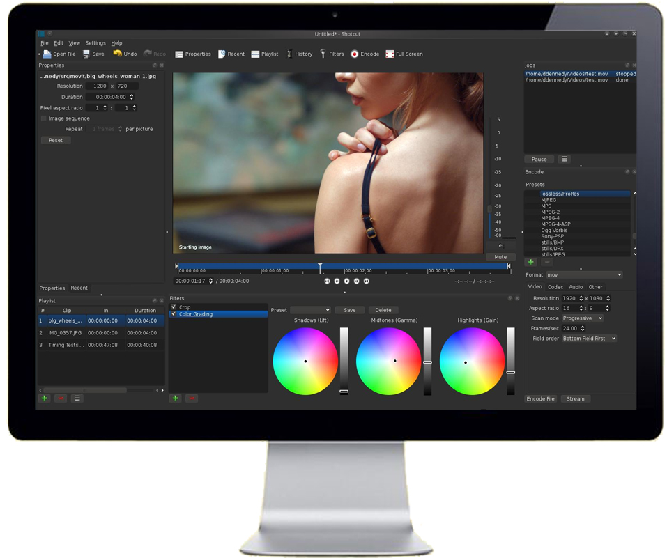 Shotcut interface Shotcut editing software
