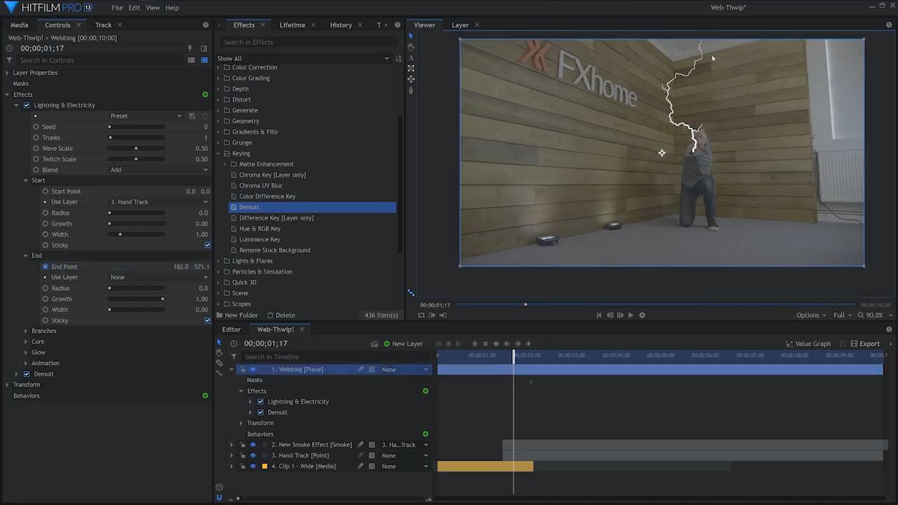 How to create the Spider-Man web shooter effect - using Lightning and Electricity effect