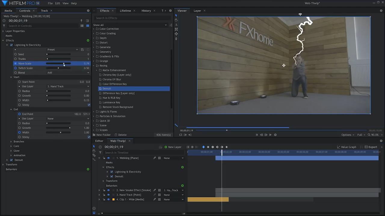 How to create the Spider-Man web shooter effect - creating the grabbing effect